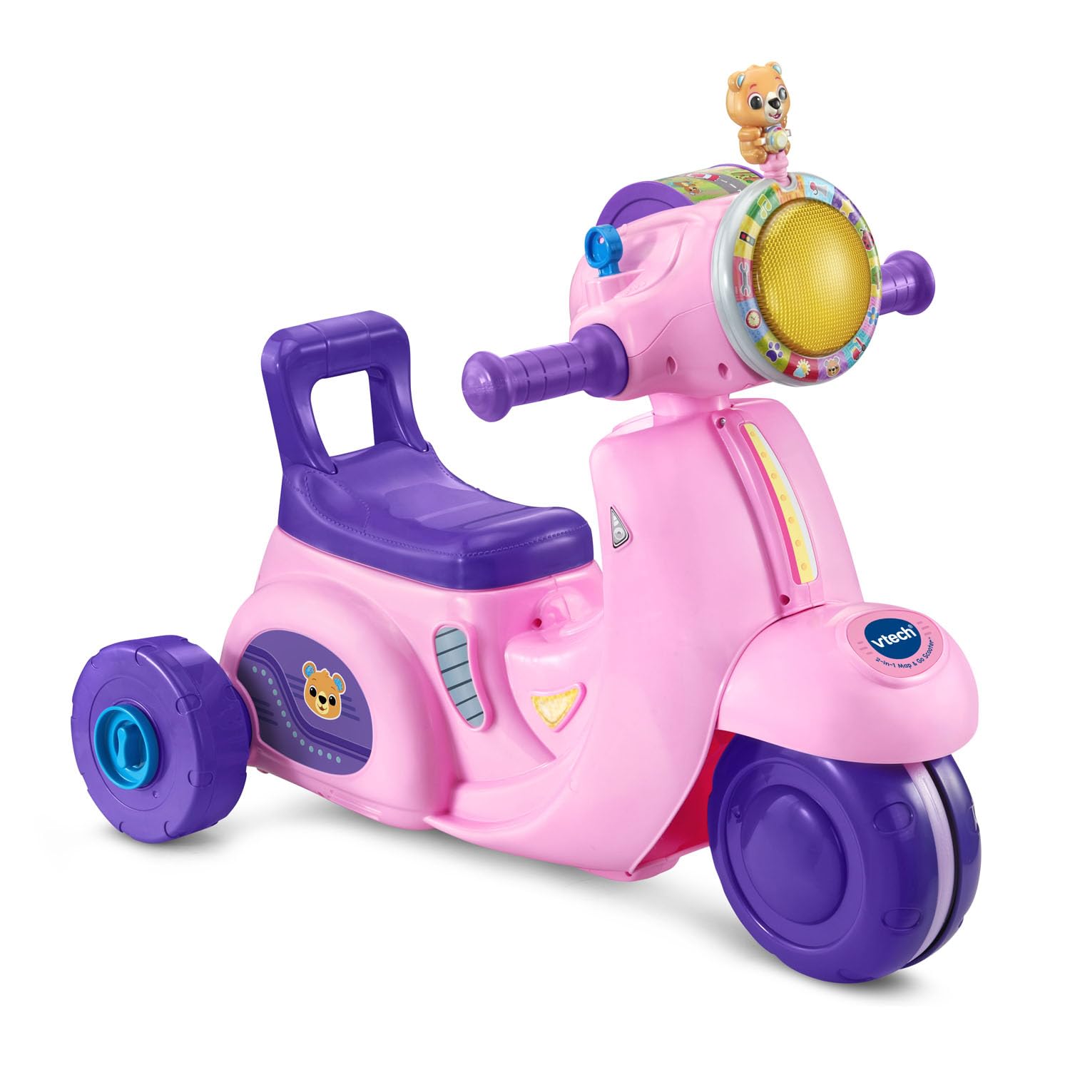 VTech 2-in-1 Map and Go Scooter for Toddlers, Pink : Amazon.sg